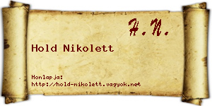 Hold Nikolett névjegykártya