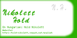 nikolett hold business card
